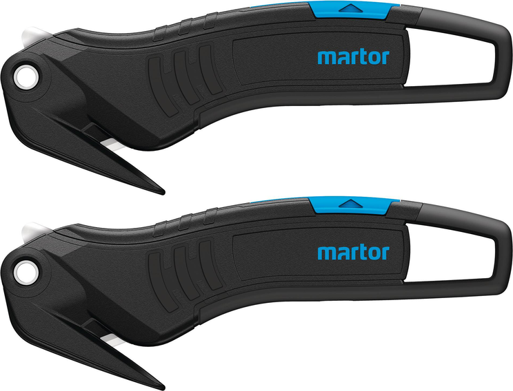 2x Nóż bezpieczny Martor Secumax 320, z wymiennym ostrzem, czarny