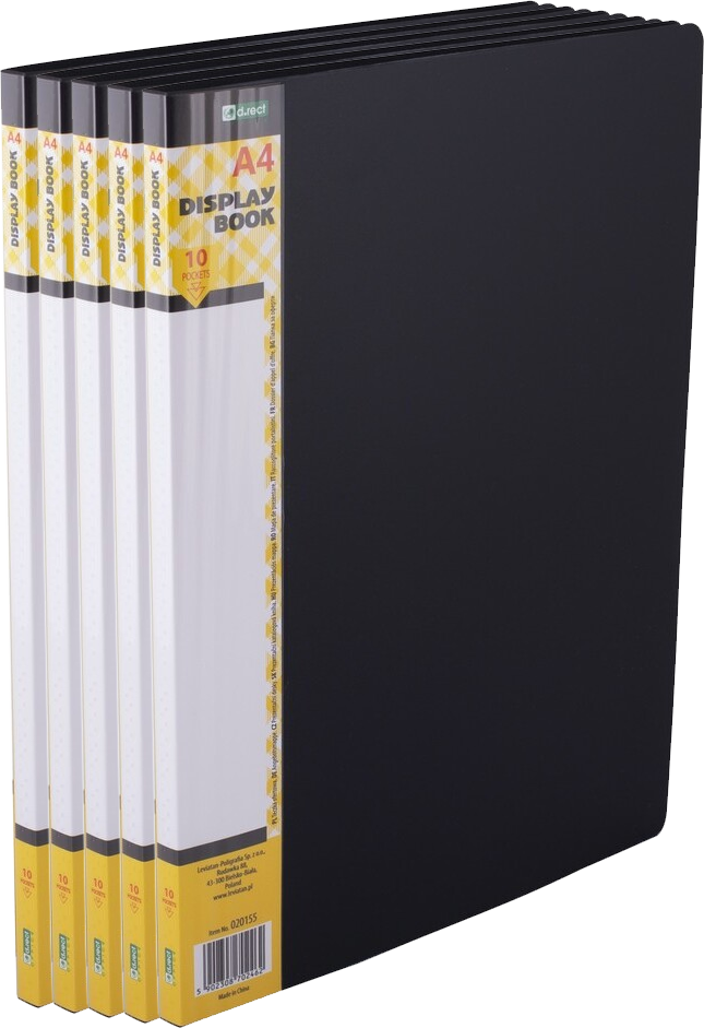 5x Album ofertowy D.Rect, A4, 10 koszulek, czarny