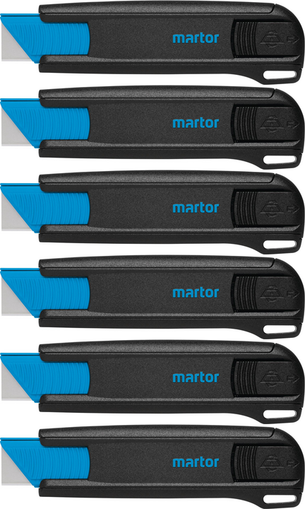 6x Nóż bezpieczny Martor Secunorm 175, z wymiennym ostrzem, czarny