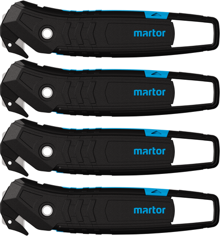 2x Nóż bezpieczny Martor Secumax 350, z wymiennym ostrzem, czarno-niebieski