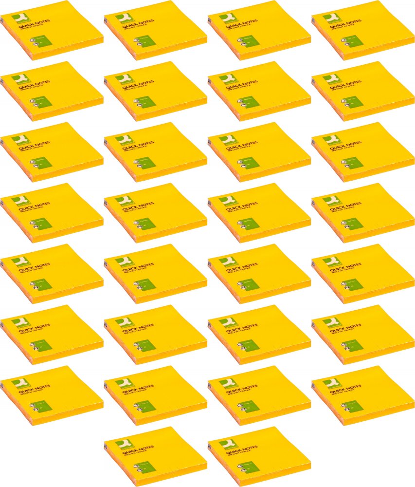 36x Karteczki samoprzylepne Q-connect Brilliant, 76x76mm, 80 karteczek, pomarańczowy neonowy