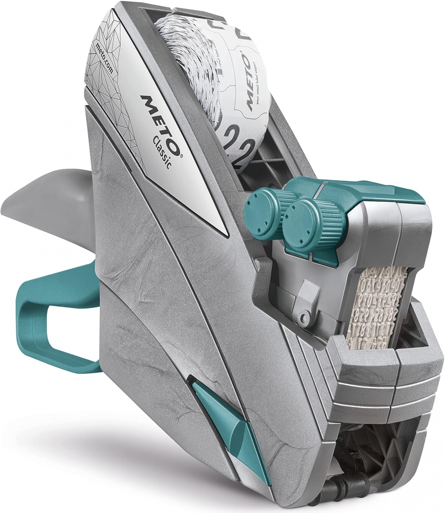 Metkownica Meto Classic M 2026 - EE, dwurzędowa, 10 znaków, srebrno-zielony