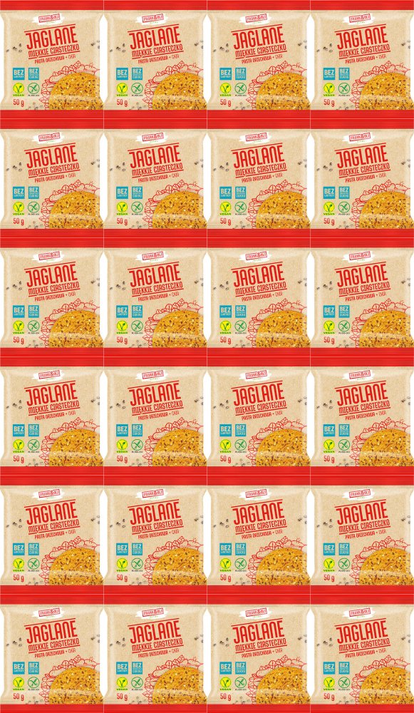 24x Miękkie ciasteczko Frank&Oli, pasta orzechowa + Chia, bez cukru, 50g