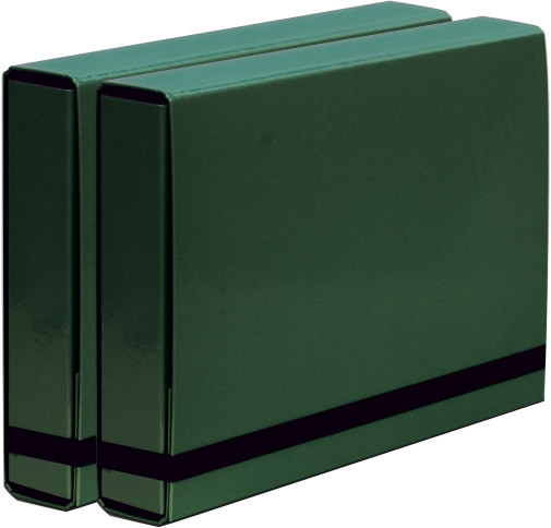 2x Teczka kartonowa z gumką VauPe Box Caribic, A4, 50mm, zielony