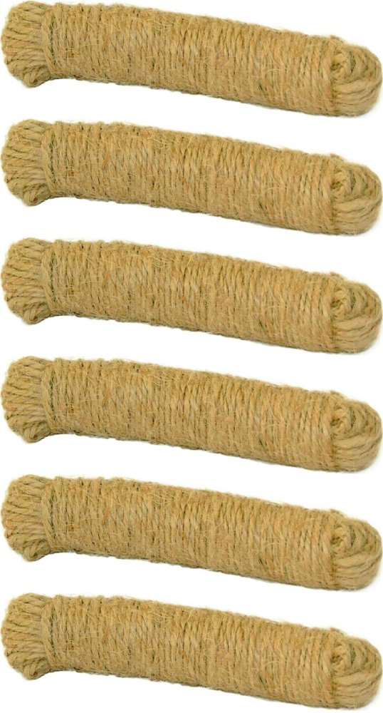 6x Szpagat jutowy Q-connect, 15m, 30g, brązowy