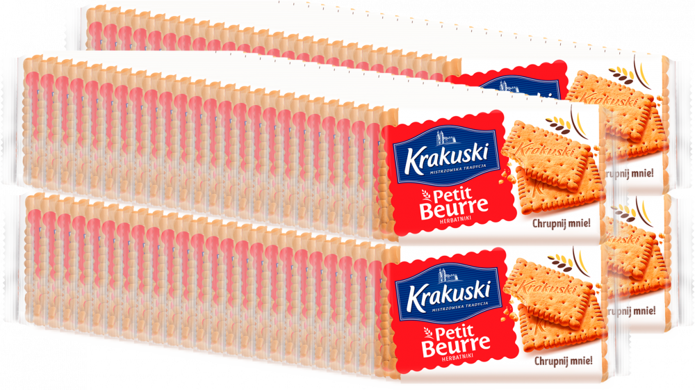 112x Herbatniki Krakuski Petit Beurre, kruche, maślany, 50g