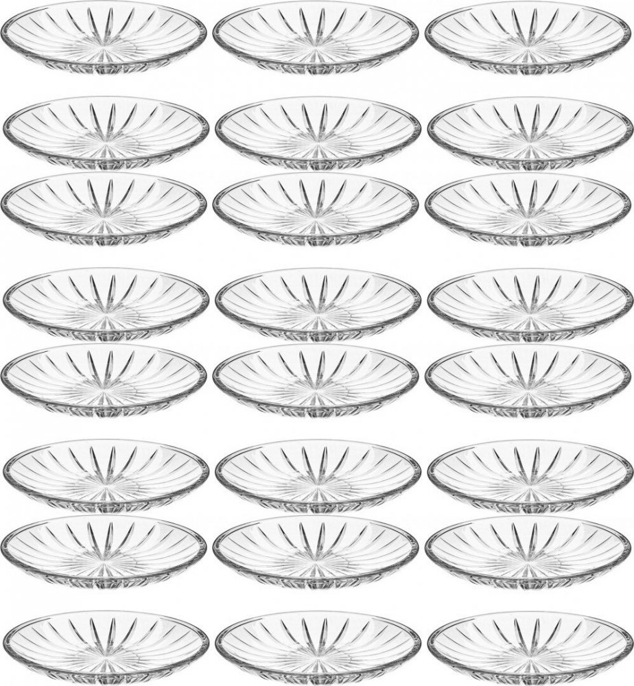 4x Talerz deserowy Altom Design Venus, 15.2cm, 6 sztuk, szkło, przezroczysty