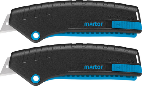 2x Nóż bezpieczny Martor Secunorm Mizar, z wymiennym ostrzem, czarny