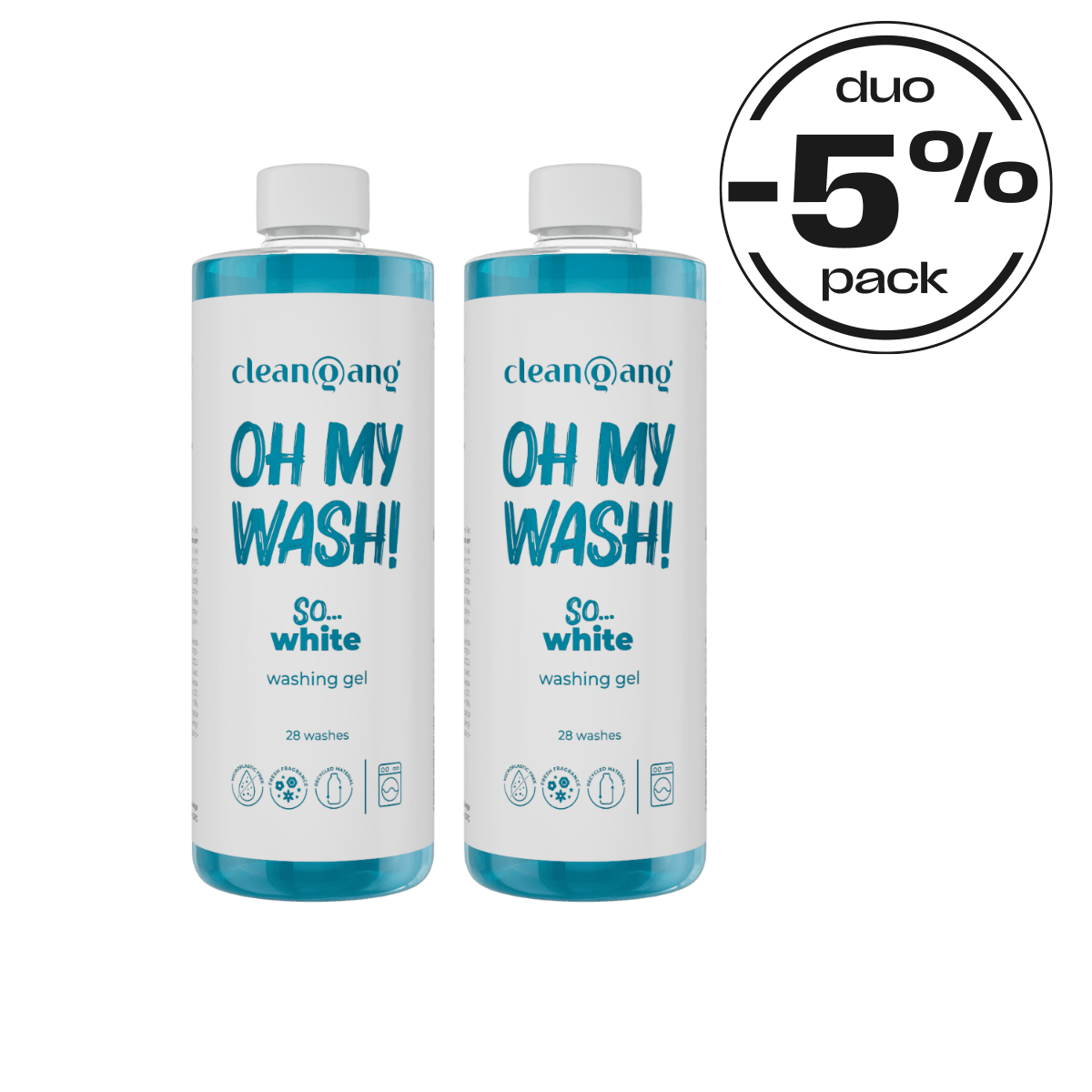 duo pack OH MY WASH! żel do prania białego