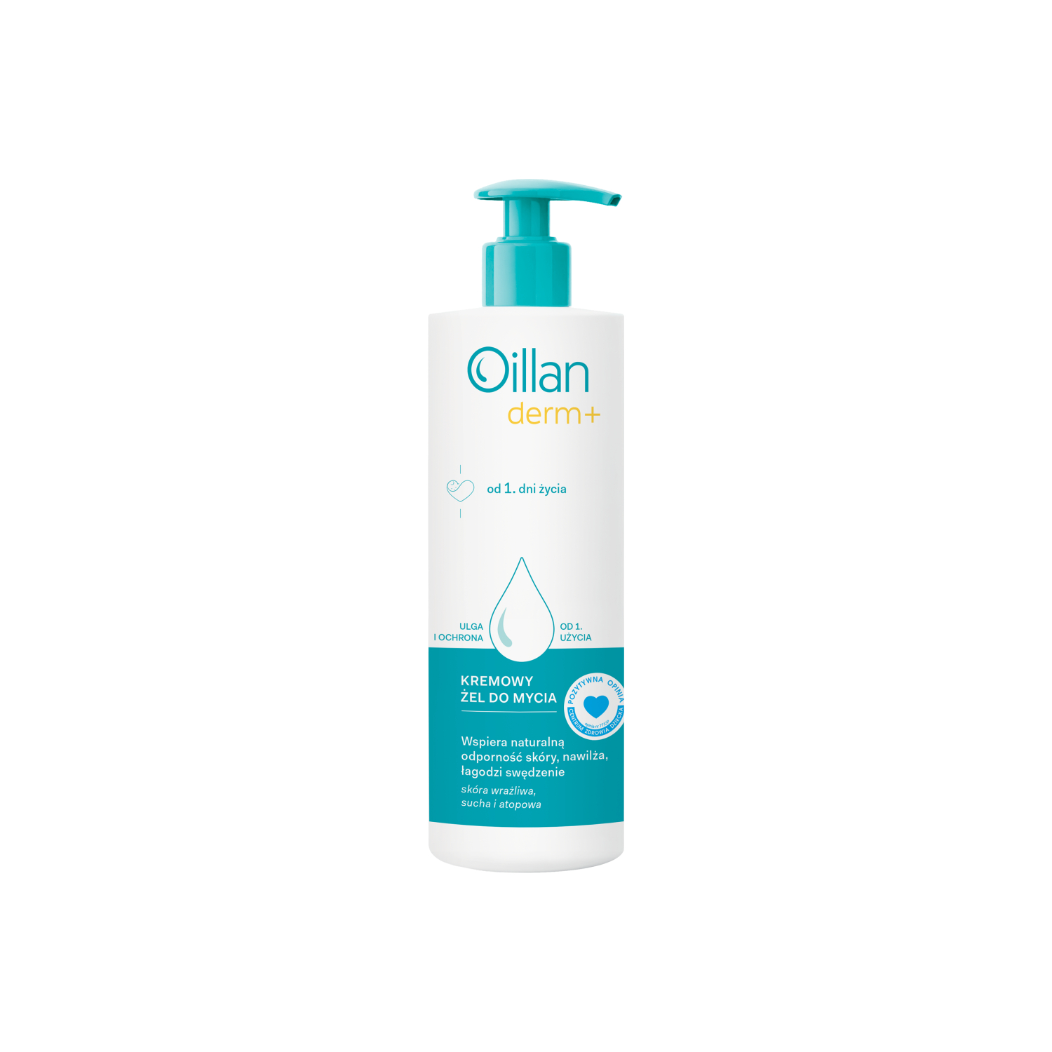 Oillan derm+ - kremowy żel do mycia, od 1. dnia życia, 400 ml