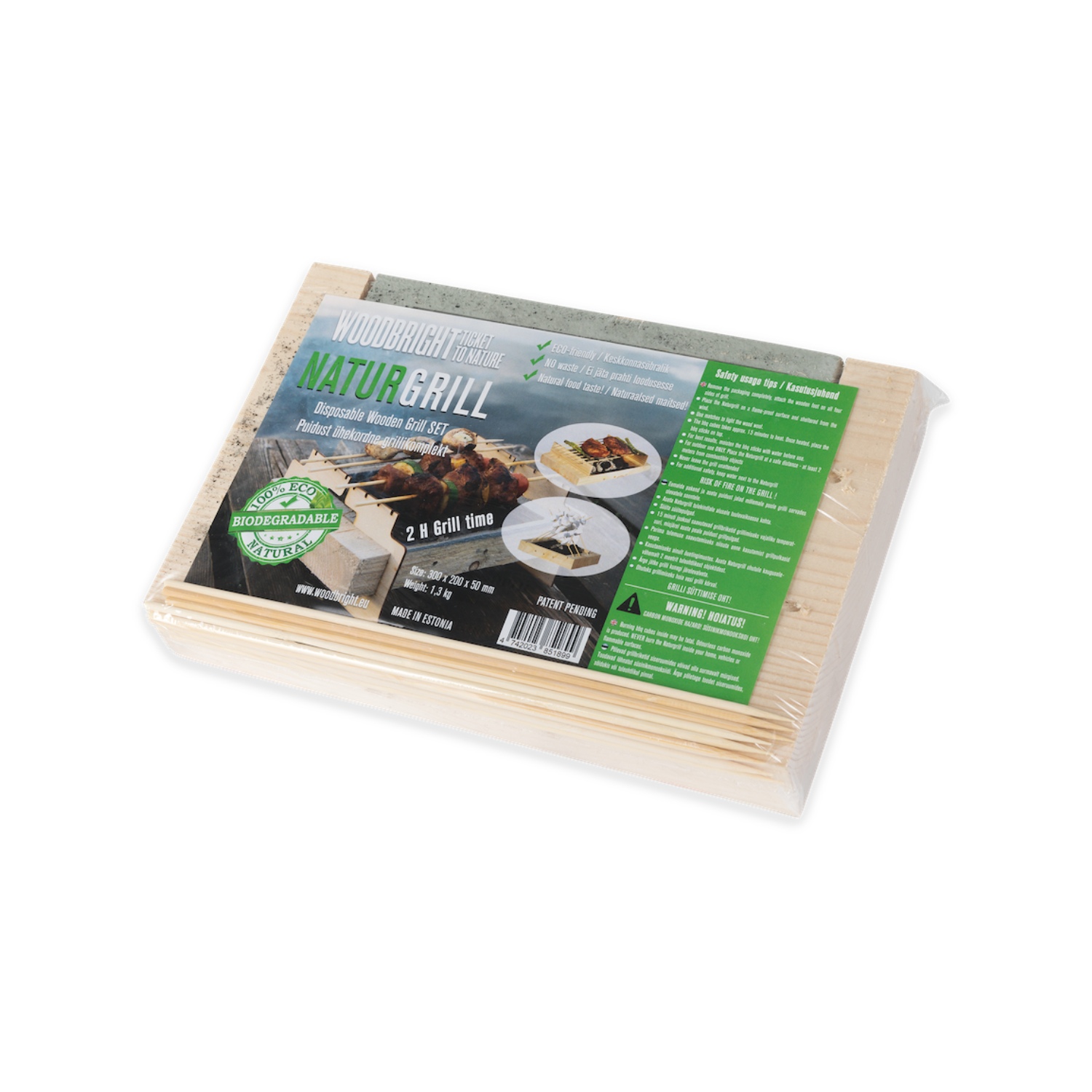 Naturgrill - jednorazowy grill biodegradowalny, 1 sztuka