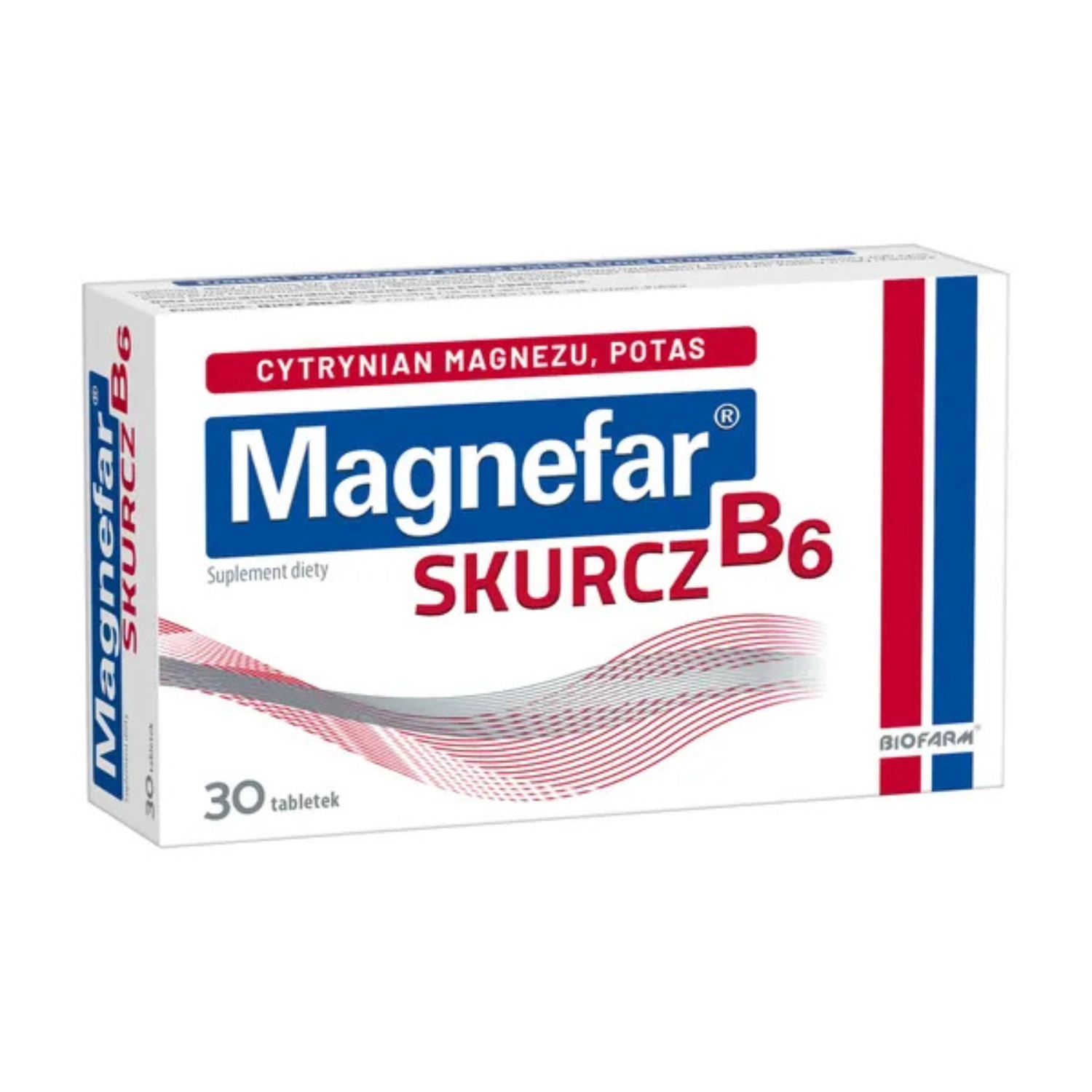 Magnefar b6 skurcz, 30 tabletek (data ważności: 31.05.2026)