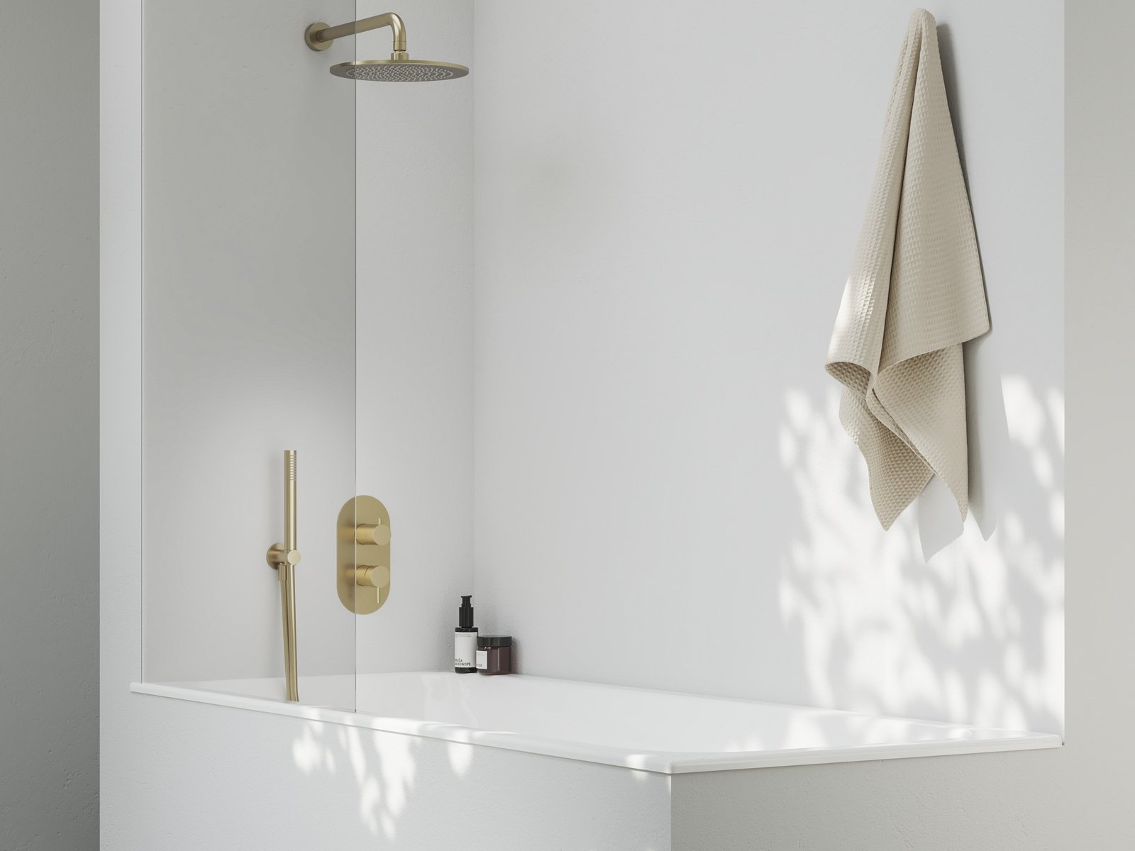 Ravak Espirit bateria wannowo-prysznicowa podtynkowa złoty szczotkowany X070607