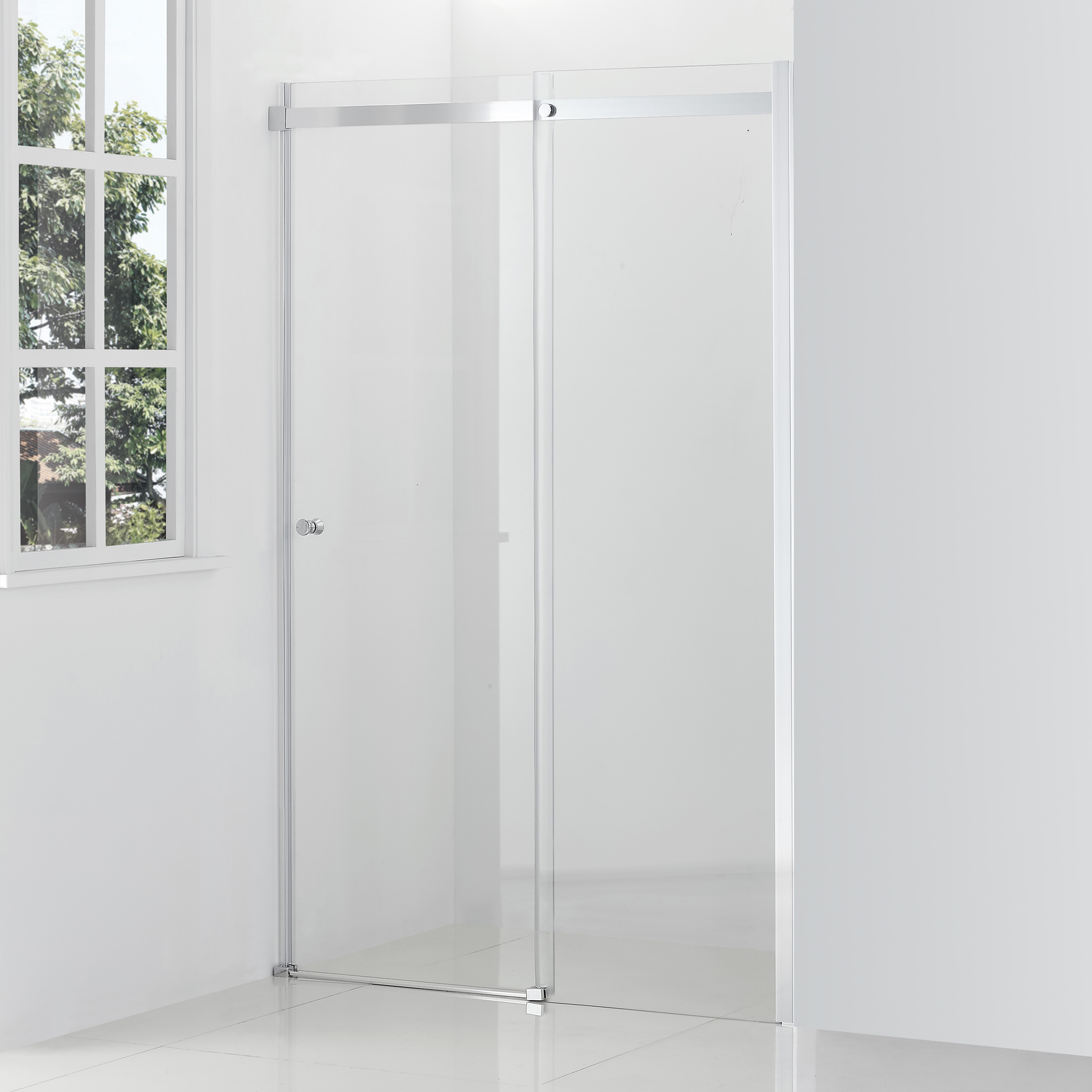 Hagser Alena drzwi prysznicowe 120 cm dwuczęściowe przesuwne chrom błyszczący/szkło przezroczyste HGR60000021 - Wysyłka w 24h