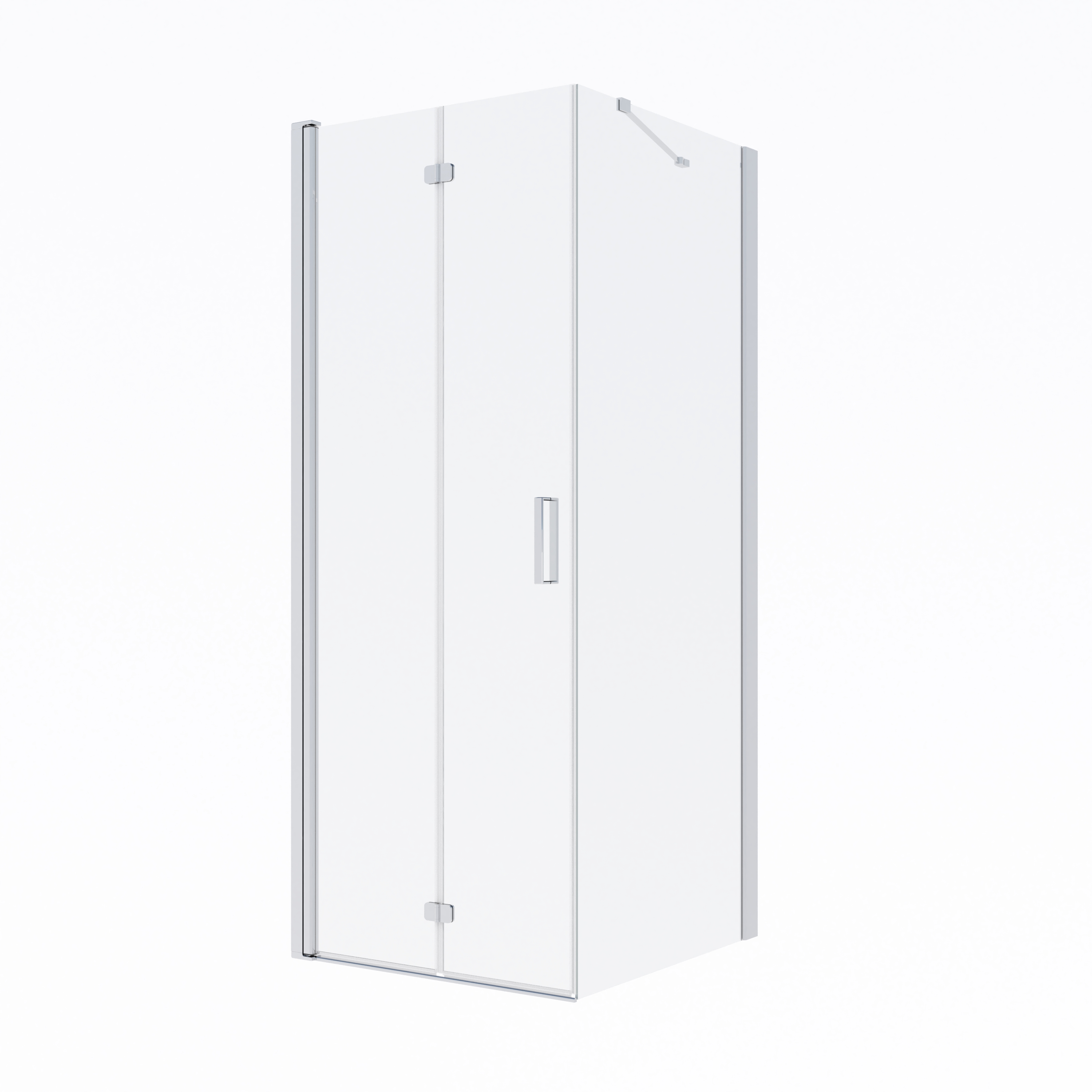 Oltens Trana kabina prysznicowa 80x80 cm kwadratowa drzwi ze ścianką chrom/szkło przezroczyste 20003100 - Wysyłka w 24h