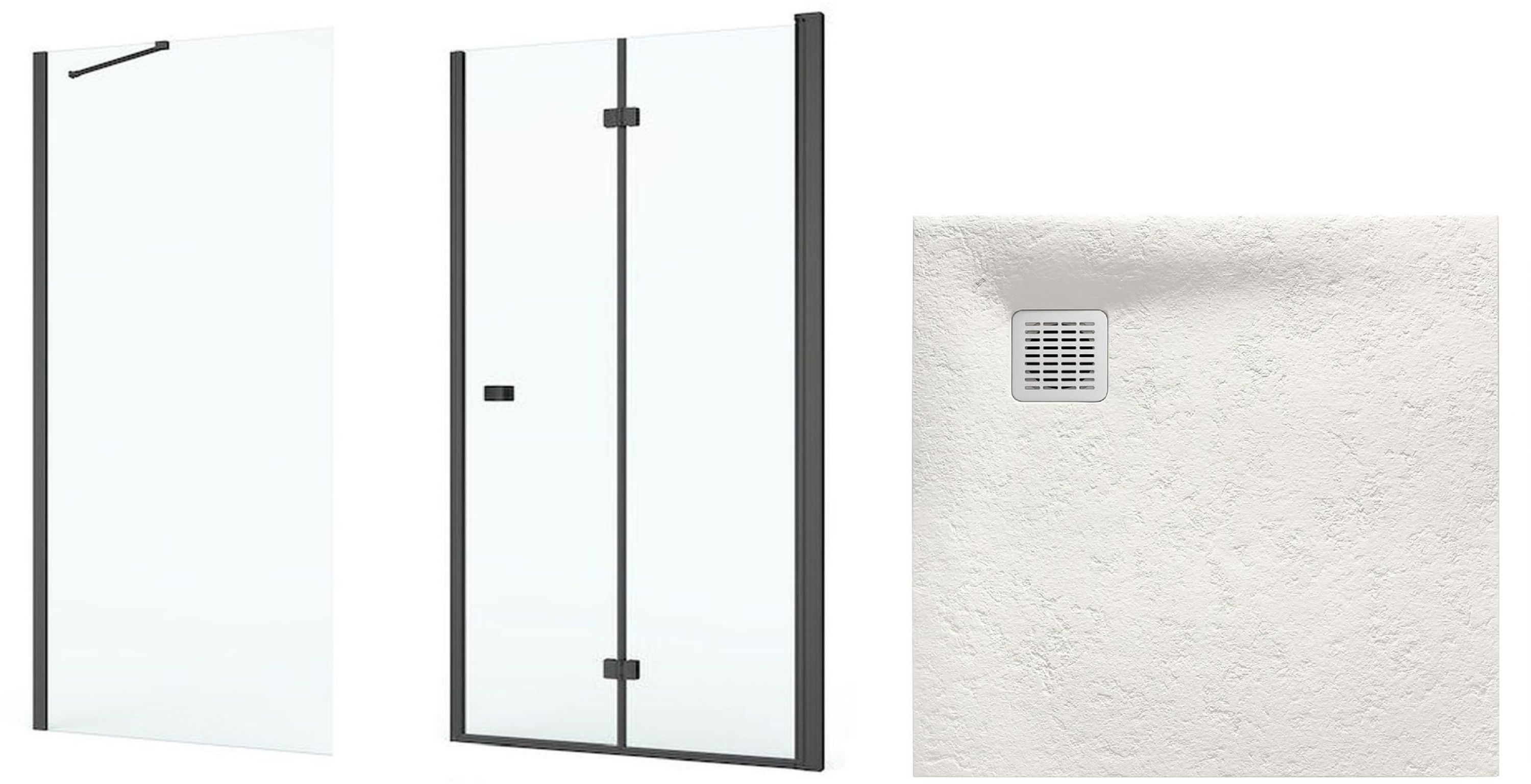 Zestaw Roca Capital kabina prysznicowa 80x80 cm kwadratowa MaxiClean z brodzikiem Terran beż (AM4508016M, AM4408016M, AP10332032001650)