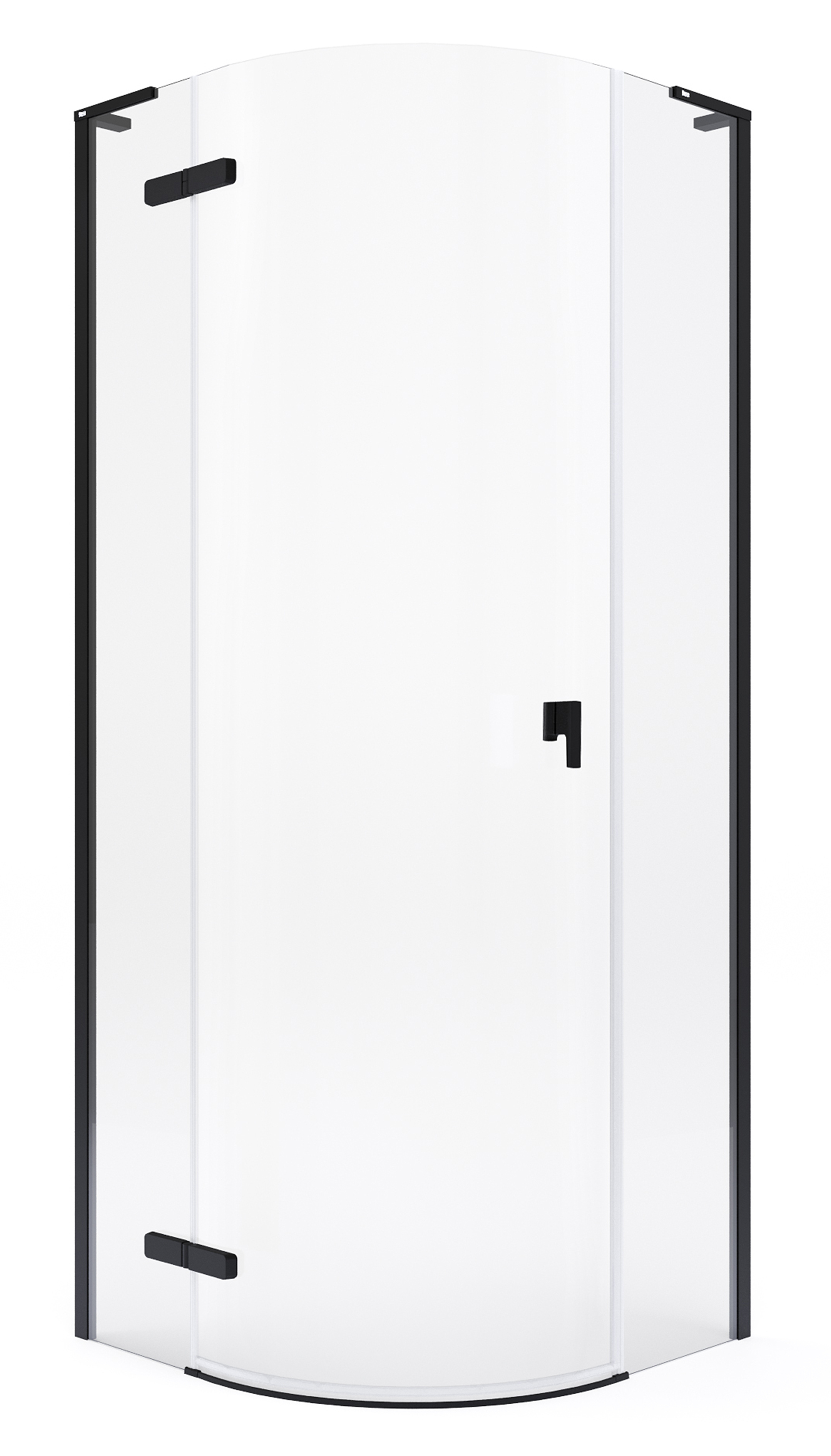 Roca Metropolis-N kabina prysznicowa 90x90 cm półokrągła czarny mat/szkło przezroczyste AMP1009016M