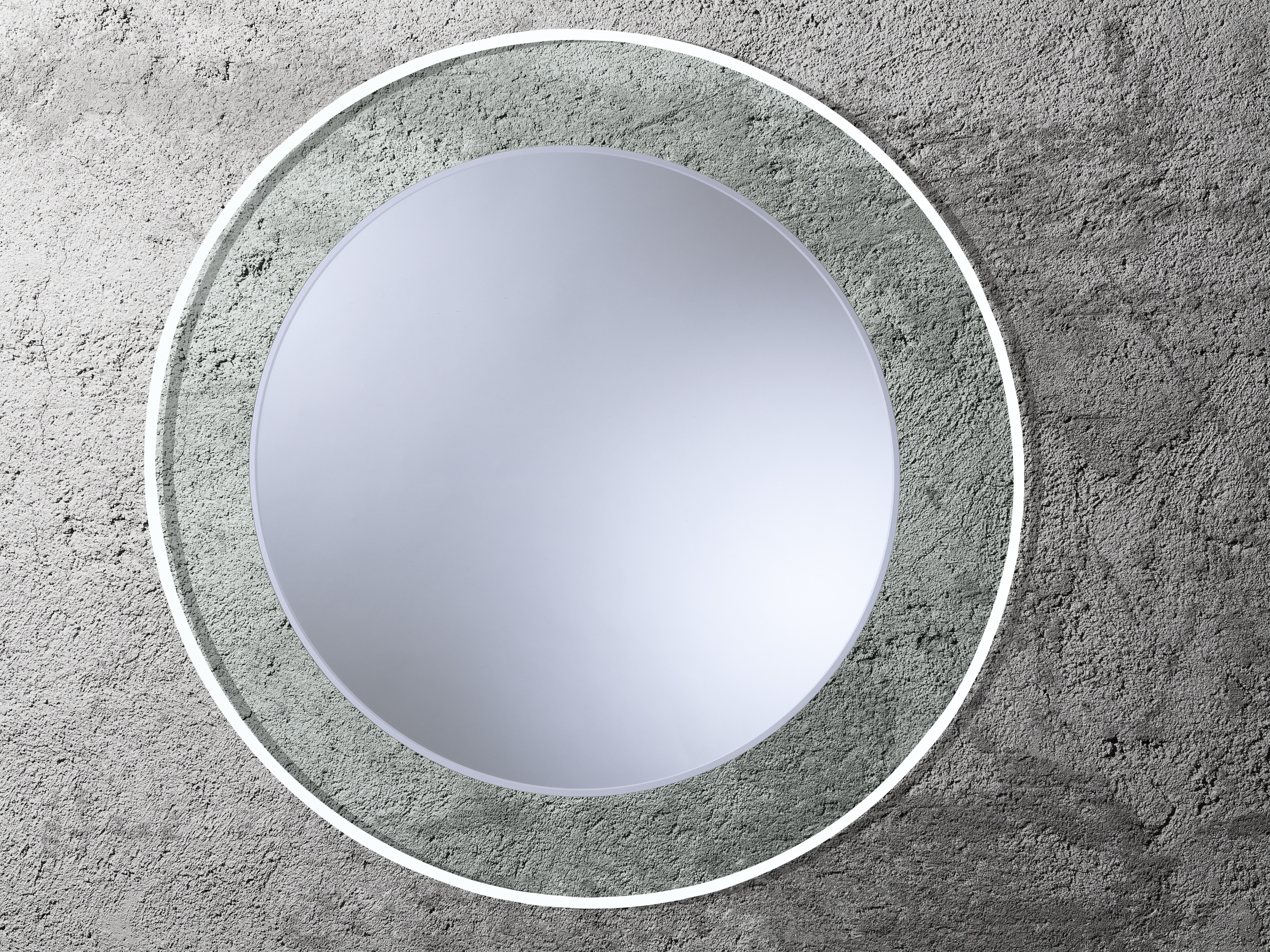 Dubiel Vitrum Lumineo Beta lustro okrągłe 80 cm z oświetleniem