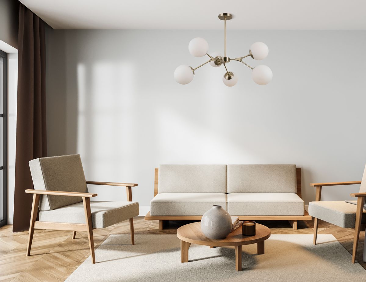 Italux Annes lampa podsufitowa 6x5 W brąz antyczny PND-56980-6C