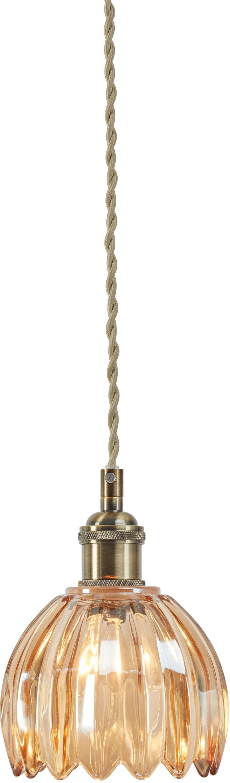 Markslöjd Gota lampa wisząca 1x40 W antyczny mosiądz-bursztynowa 109137