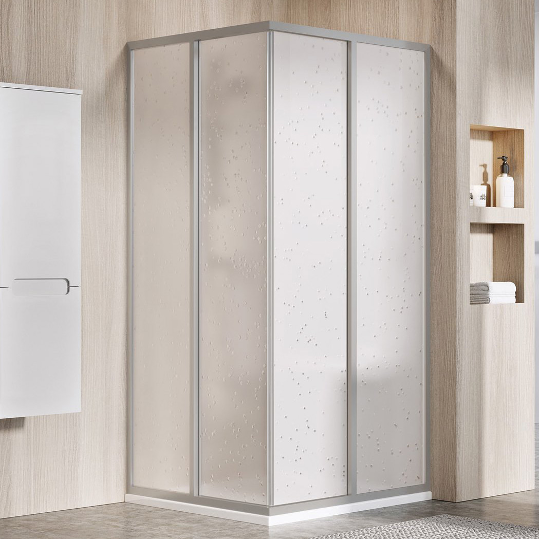 Ravak Supernova SRV2-100 S drzwi prysznicowe 100 cm przesuwne częściowe 1/2 satyna/pearl 14VA0UO211