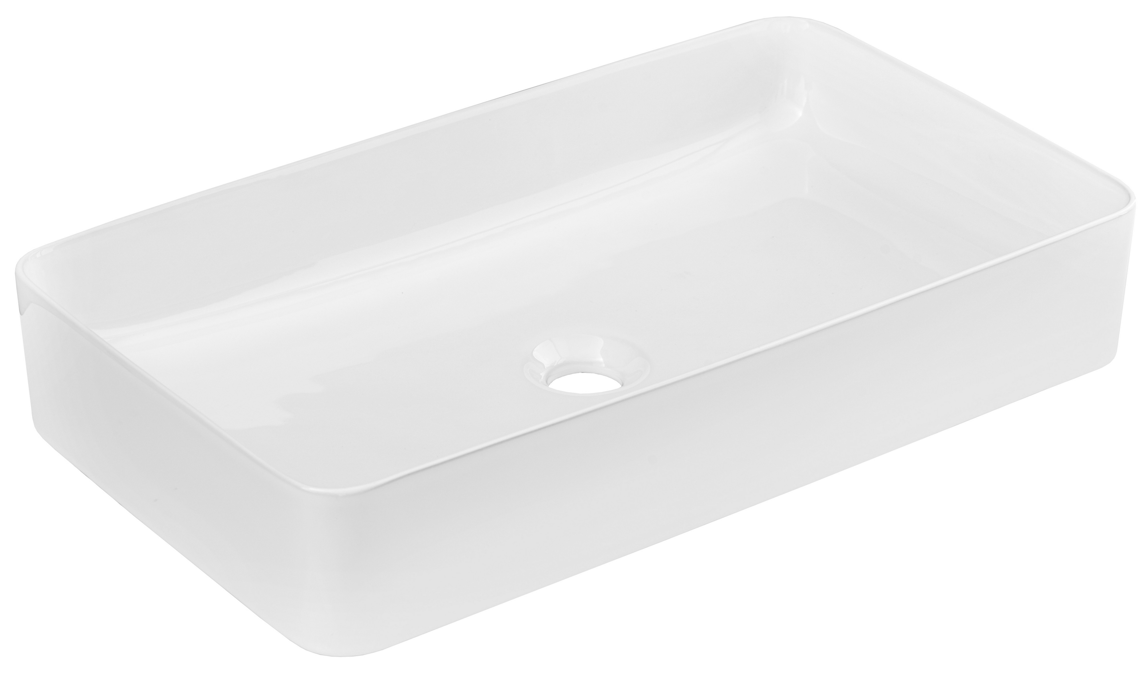 Comad Slim 2 umywalka 61x34 cm nablatowa prostokątna biały połysk UM-6275SLIM60WHITEDP