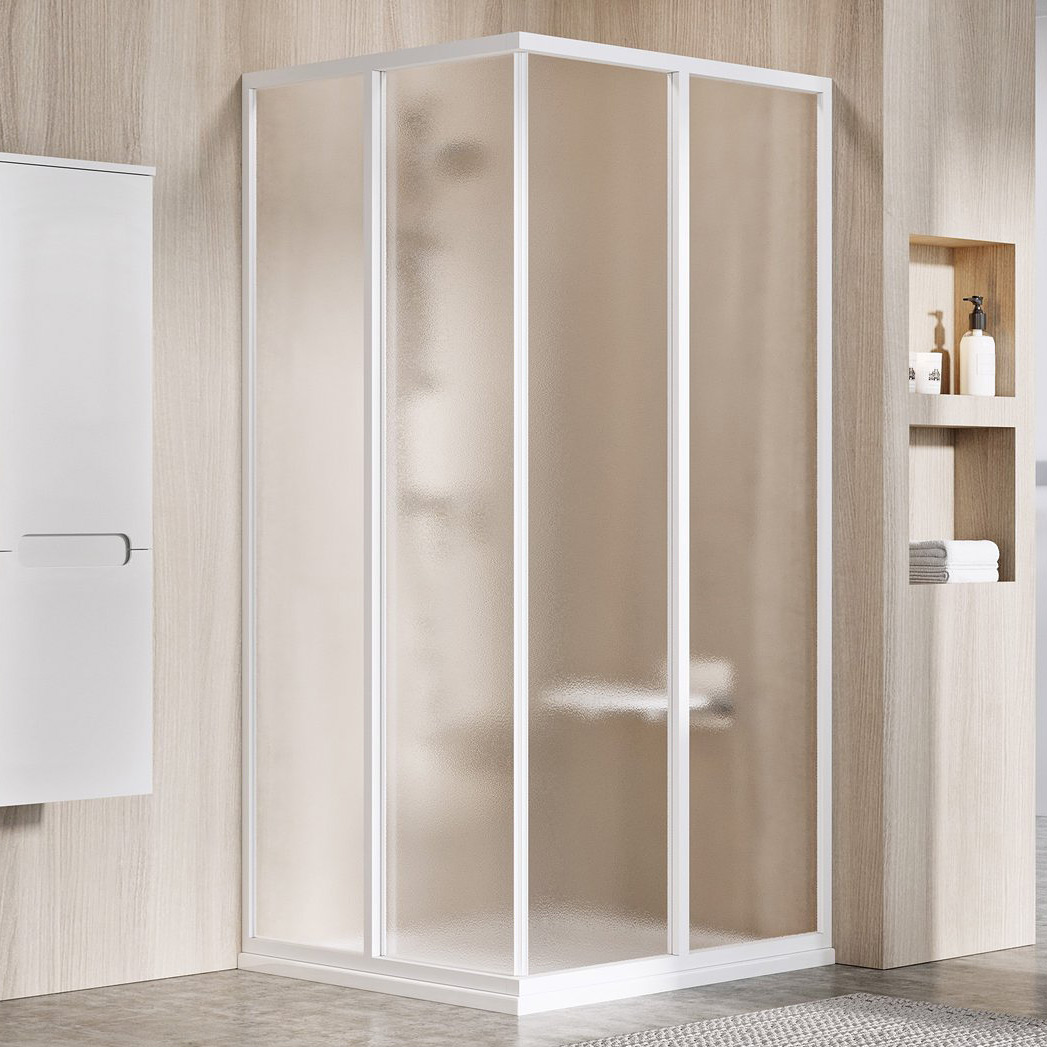 Ravak Supernova SRV2-100 S drzwi prysznicowe 100 cm przesuwne częściowe 1/2 biały/szkło grape 14VA01O2ZG