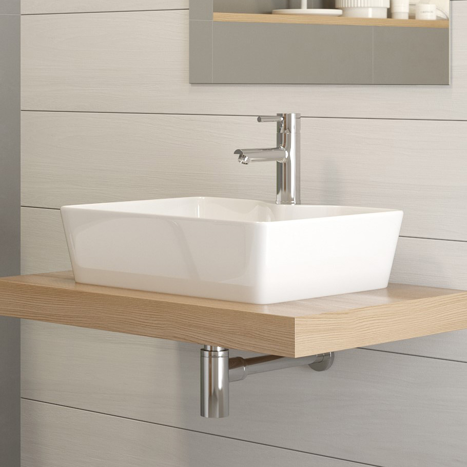 Hagser Alexa umywalka 48x37 cm nablatowa prostokątna biała HGR20000041 - Wysyłka w 24h