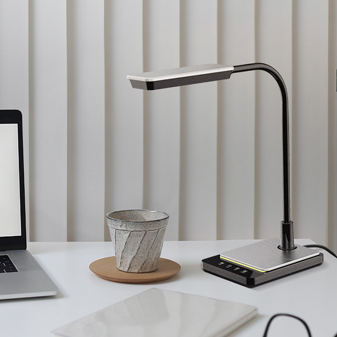 Kaja Ika lampa biurkowa 1x8W LED czarna K-BL1027CZARNY