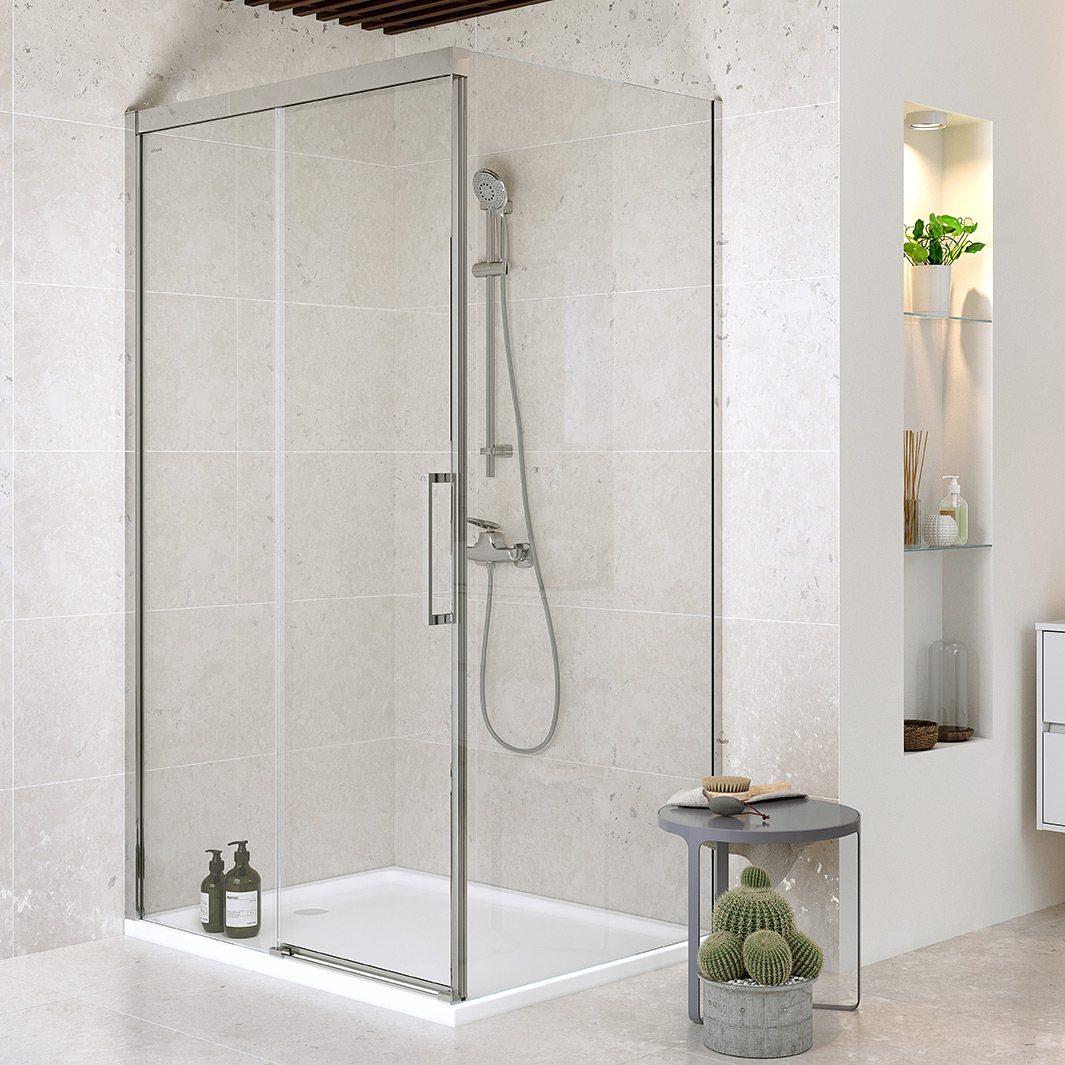 Cersanit Crea drzwi prysznicowe 120 cm chrom/szkło przezroczyste S159-007