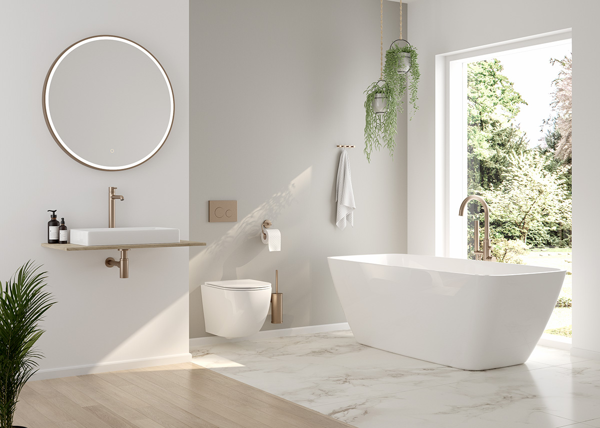 Oltens Millaa wanna wolnostojąca 170x78 cm owalna biała 12002000 - Wysyłka w 24h