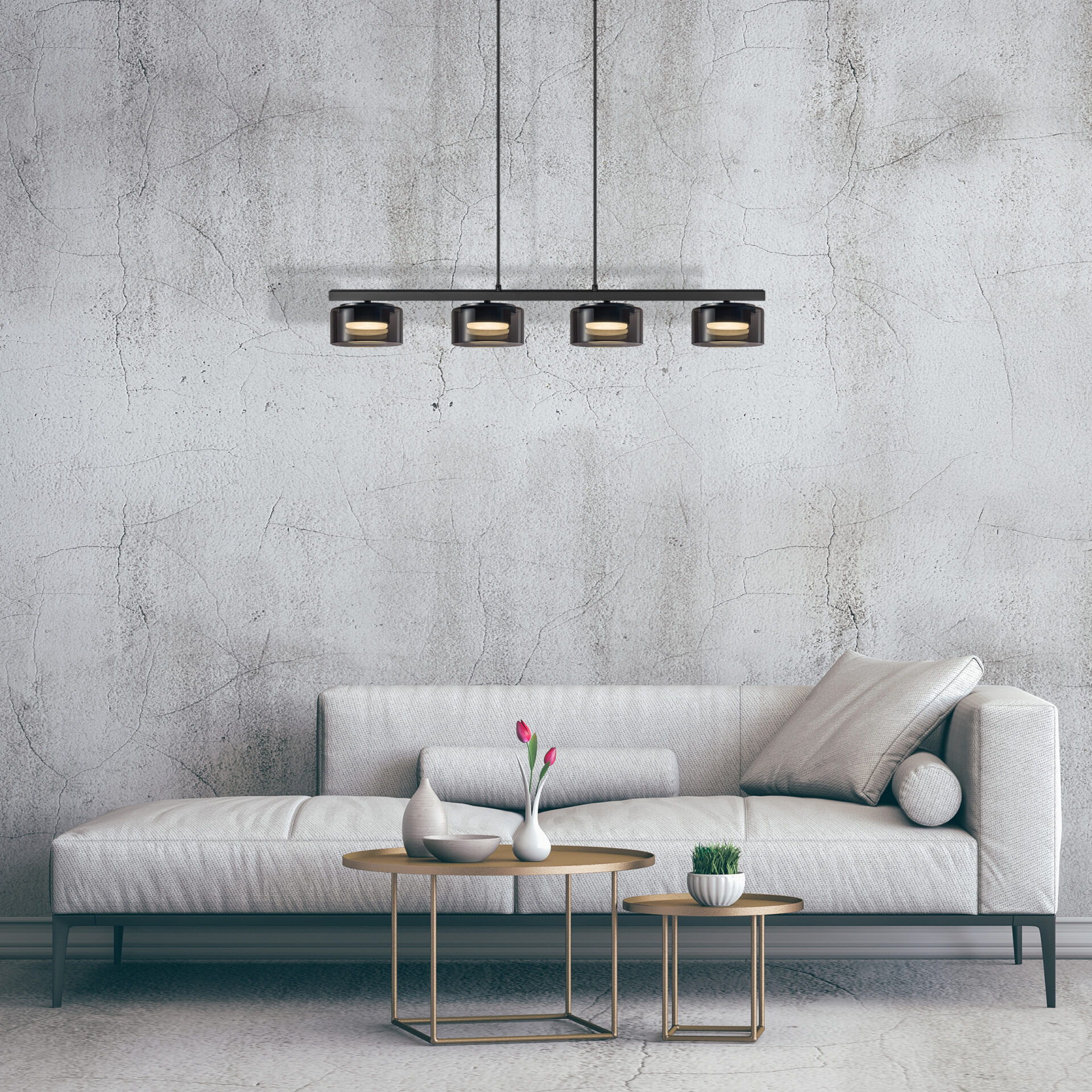 Goldlux Ofelia lampa wisząca 4x10 W czarna 331304