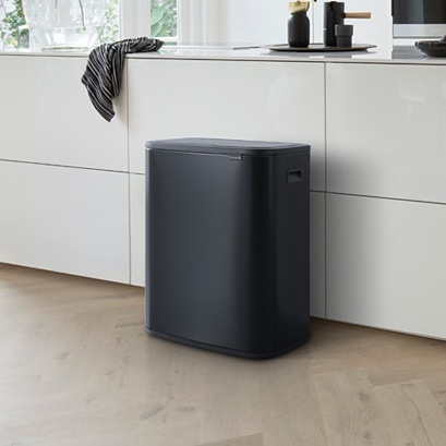 Brabantia Bo Touch Bin pojemnik na odpady 60 l do segregacji czarny mat 221484