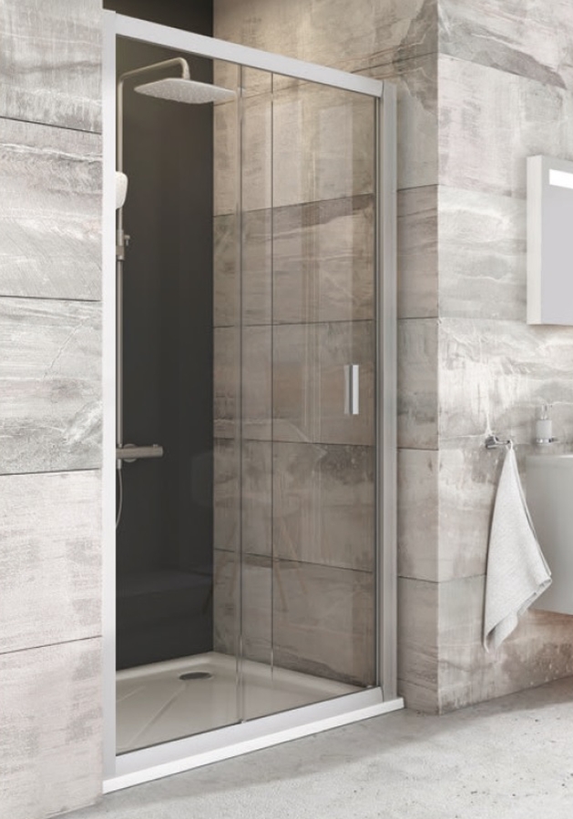 Ravak Blix BLDP2-120 drzwi prysznicowe 120 cm przesuwne biały/szkło przezroczyste 0PVG0100Z1