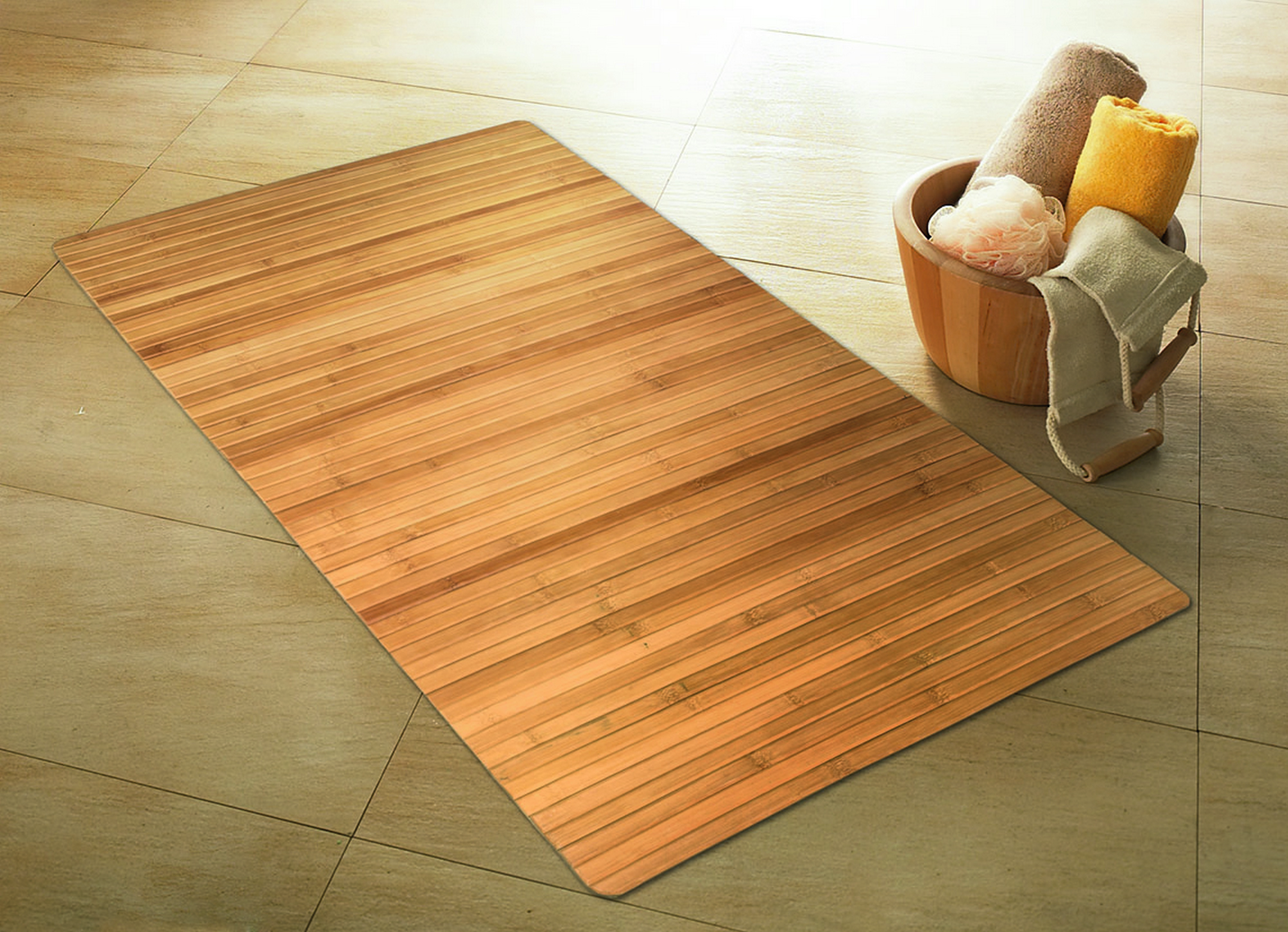 Kleine Wolke Bambus mata łazienkowa 115x60 cm brązowa 5043202455 - Wysyłka w 24h