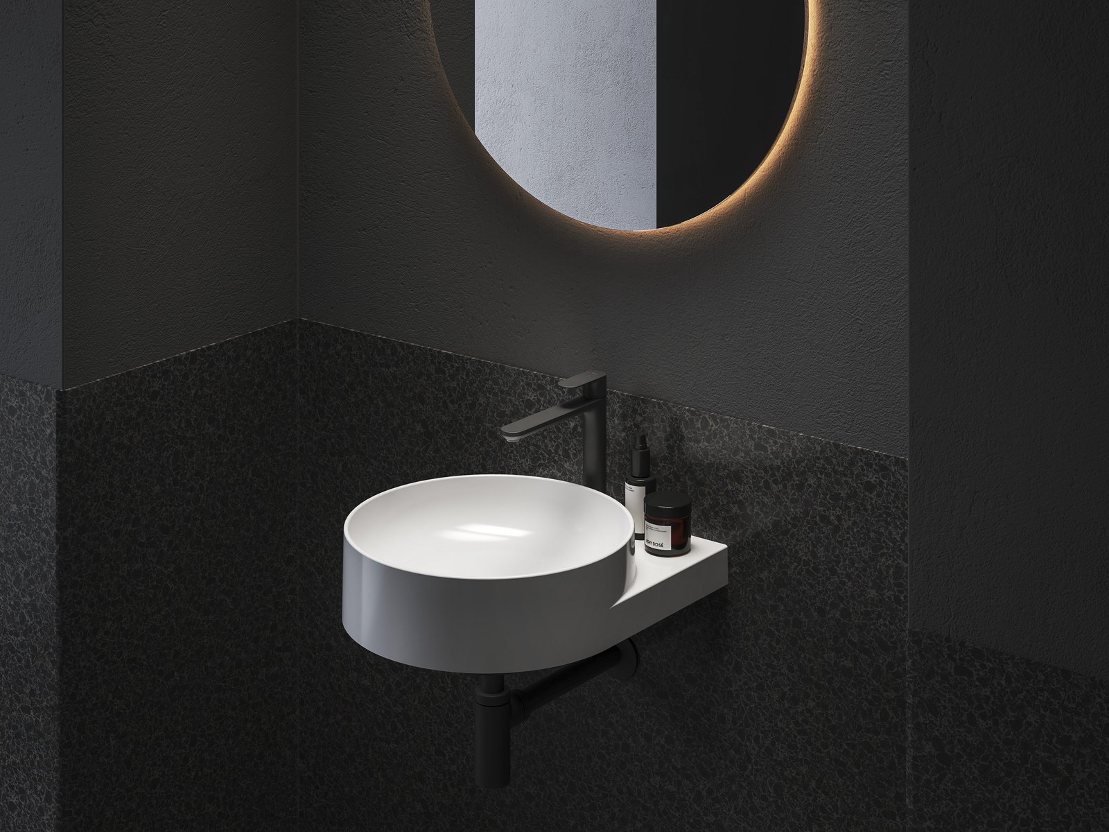 Ravak Eleganta bateria umywalkowa stojąca BeCool czarny mat X070417