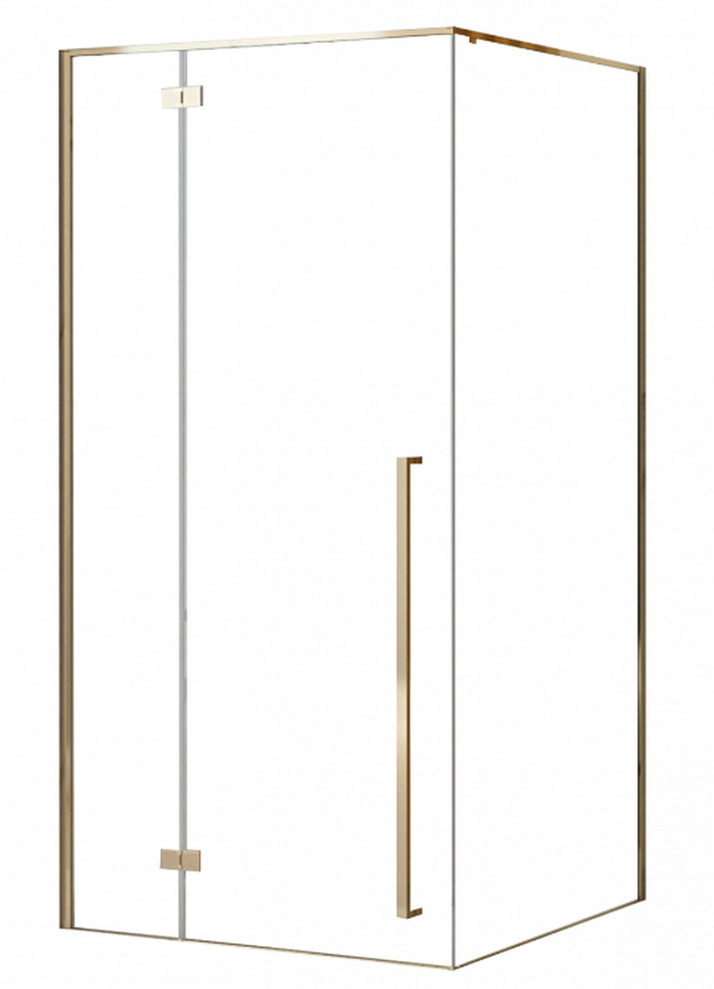 Rea Fargo Gold kabina prysznicowa 90x90 cm kwadratowa złoty/szkło przezroczyste REA-K4903