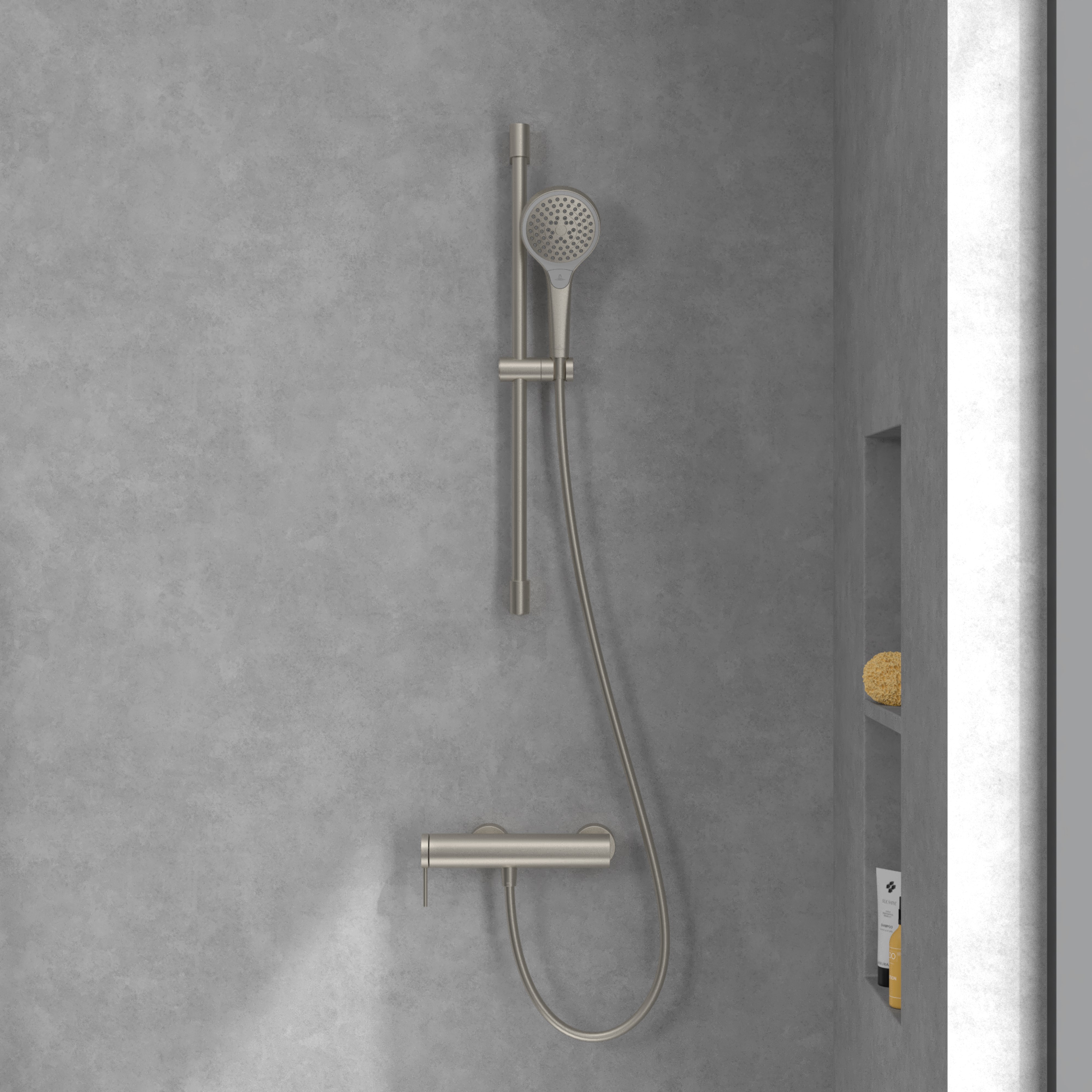 Villeroy & Boch Loop & Friends bateria prysznicowa ścienna nikiel szczotkowany TVS10630115364 - Wysyłka w 24h