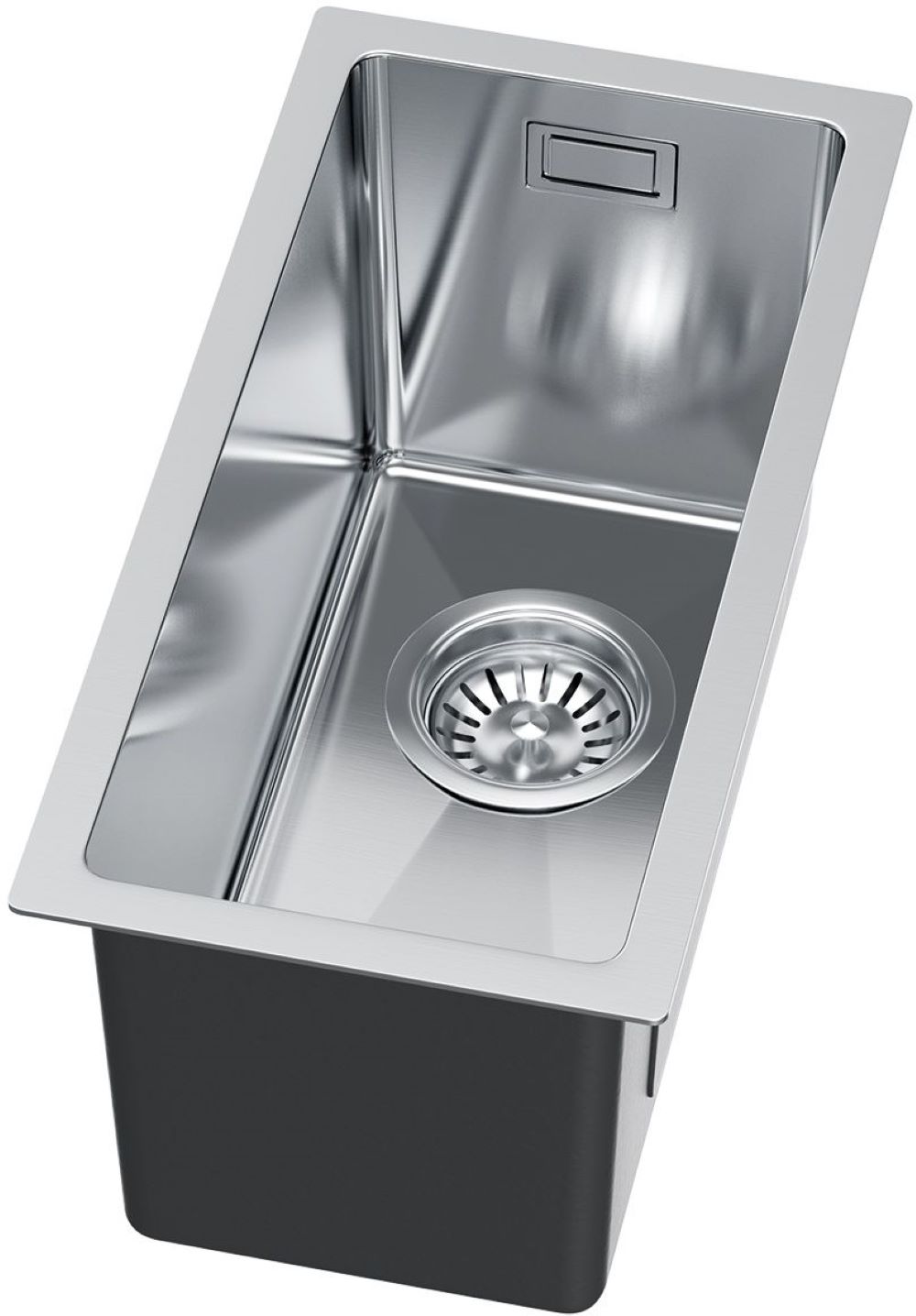 Ruvetti Stelio zlewozmywak stalowy z syfonem 44x22 cm stal 5001S_MINI_BS_P