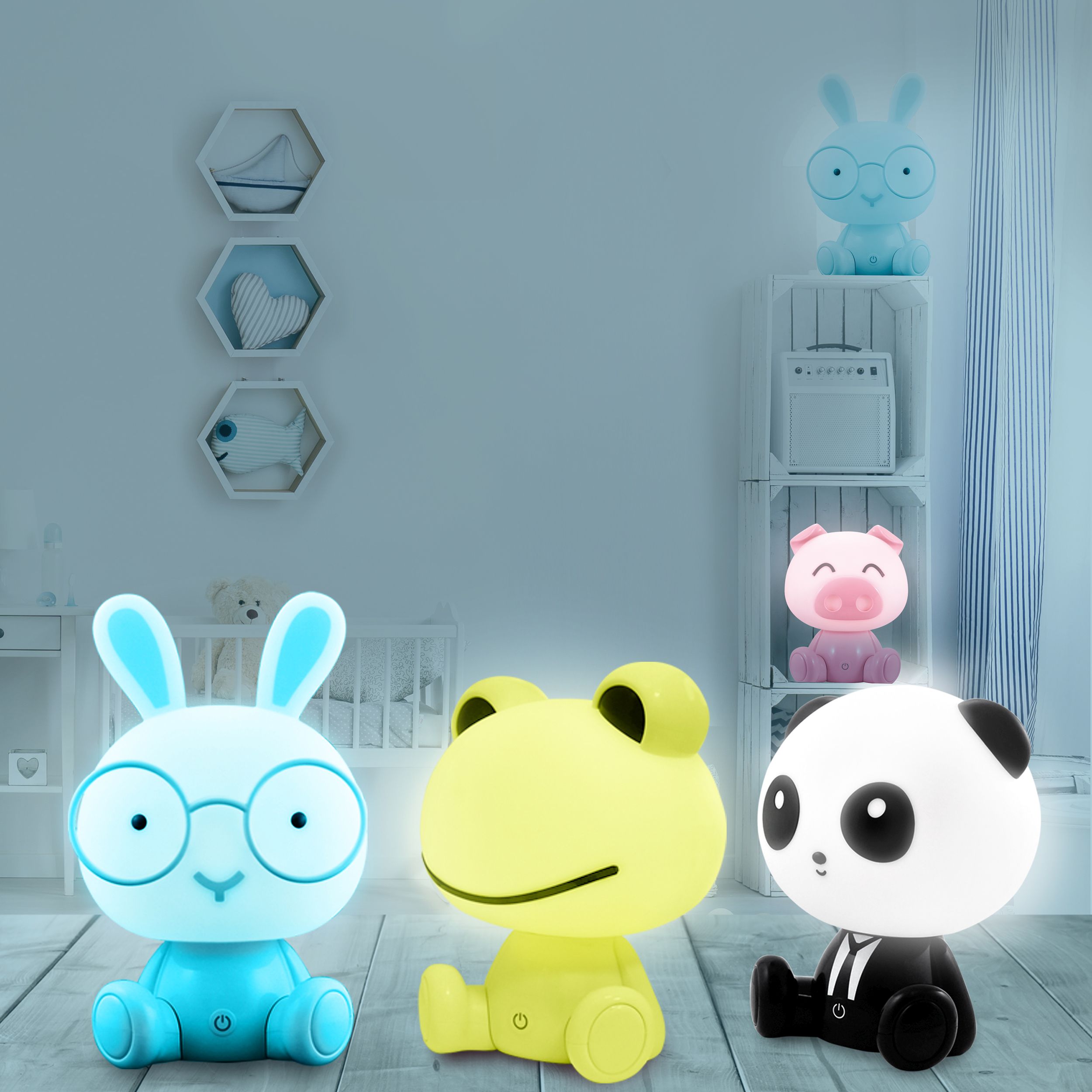 Goldlux Żabka lampka nocna dziecięca 1x2,5 W zielona 327222