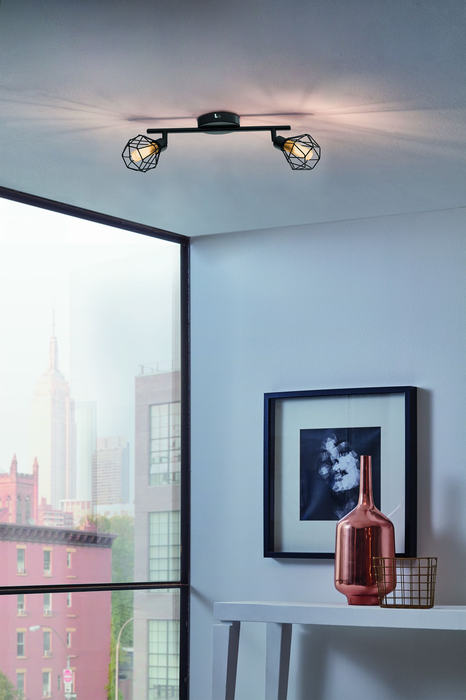 Eglo Zapata lampa podsufitowa 2x3W czarny/bursztynowy 32766 - Wysyłka w 24h