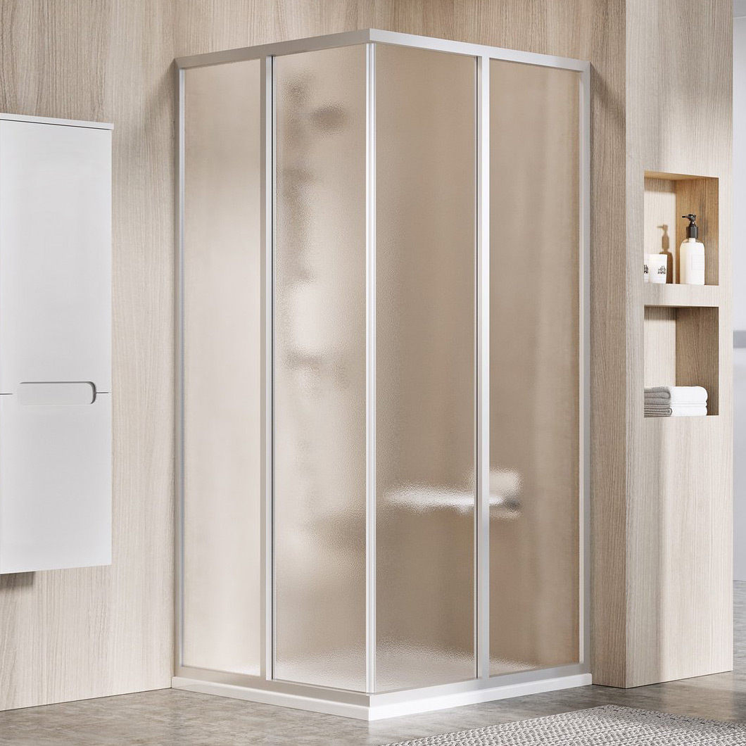 Ravak Supernova SRV2-100 S drzwi prysznicowe 100 cm przesuwne częściowe 1/2 satyna/szkło grape 14VA0UO2ZG