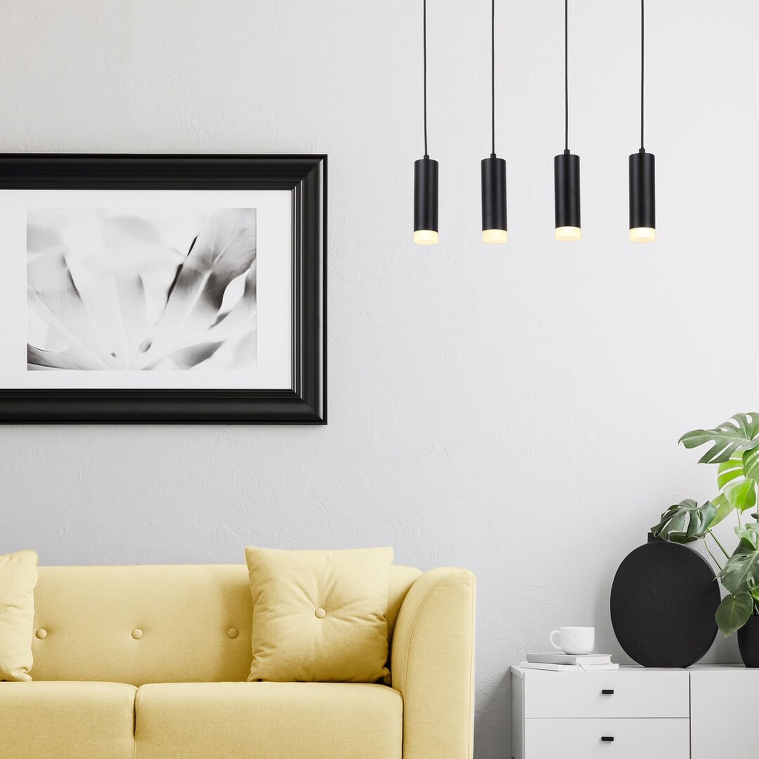 Rabalux Toras lampa wisząca 4x5W czarny/drewno 72124