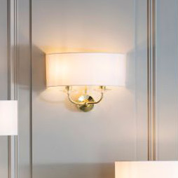 Endon Nixon kinkiet 2x40W biały/złoty 70562