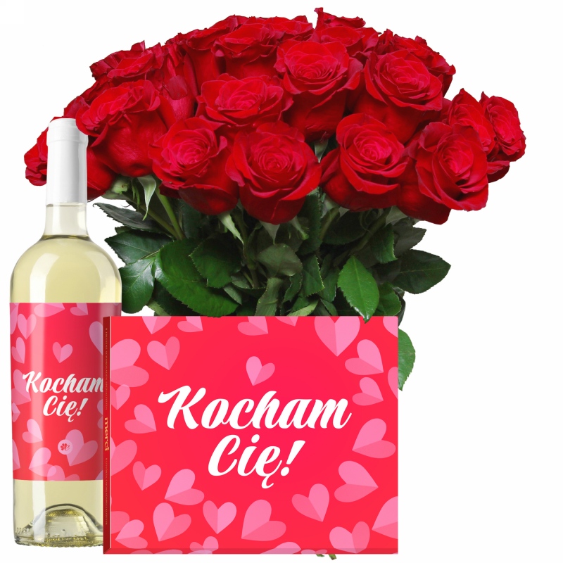 Walentynkowe róże z białym winem i Merci