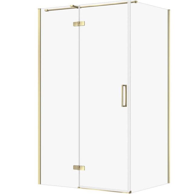 CERSANIT Kabina prysznicowa prostokątna JOTA 120x90 lewa złota, szkło