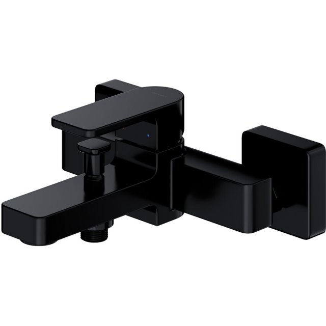 OMNIRES Bateria wannowa BARETTI ścienna czarny mat BA7830BL