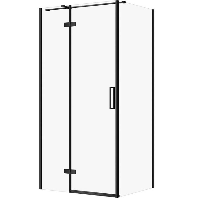 CERSANIT Kabina prysznicowa prostokątna JOTA 120x90 lewa czarna, szkł