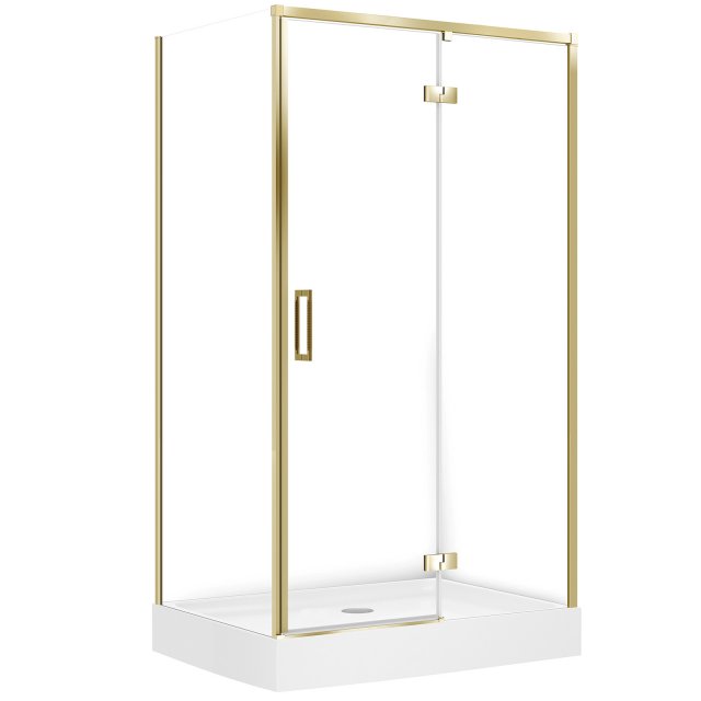 CERSANIT Kabina prysznicowa LARGA prawa 120x90x195 złota mat z brodzi