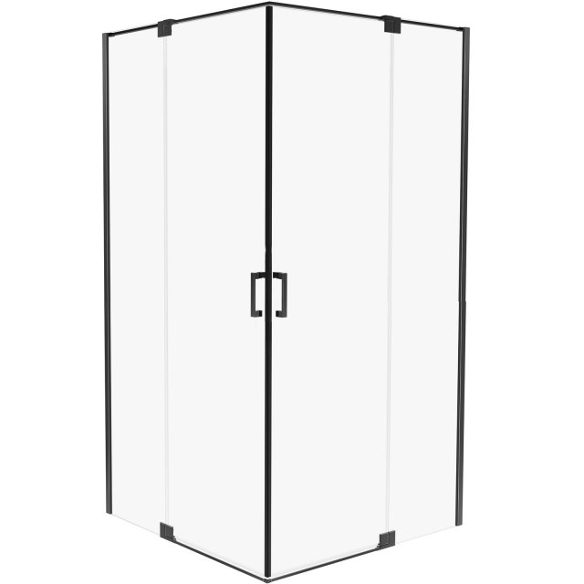 Kabina prysznicowa prostokątna ALLURIA 2D BLACK MATT 80x110x200 TER-0